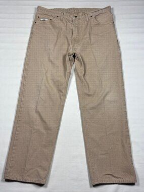 Diamond Gusset Khaki Canvas Utility Workwear Pants Made in USA Mens 40x30 Cotton